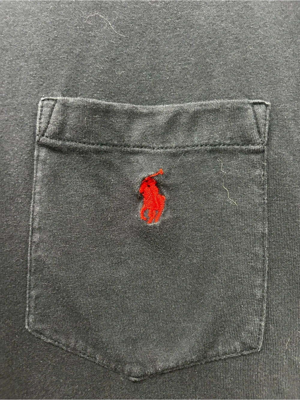 Polo by Ralph Lauren Navy Pocket Tee with‎ Red Pony